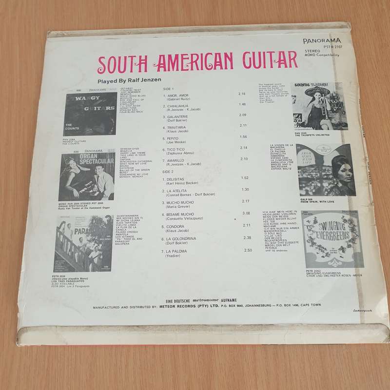 South American Guitar - Ralf Jenzen  Vinyl LP Record - Good+ Quality (G+) (gplus)