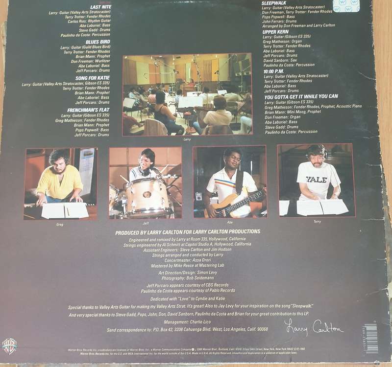 Larry Carlton  Sleepwalk  Vinyl LP Record - Very-Good+ Quality (VG+) (verygoodplus)