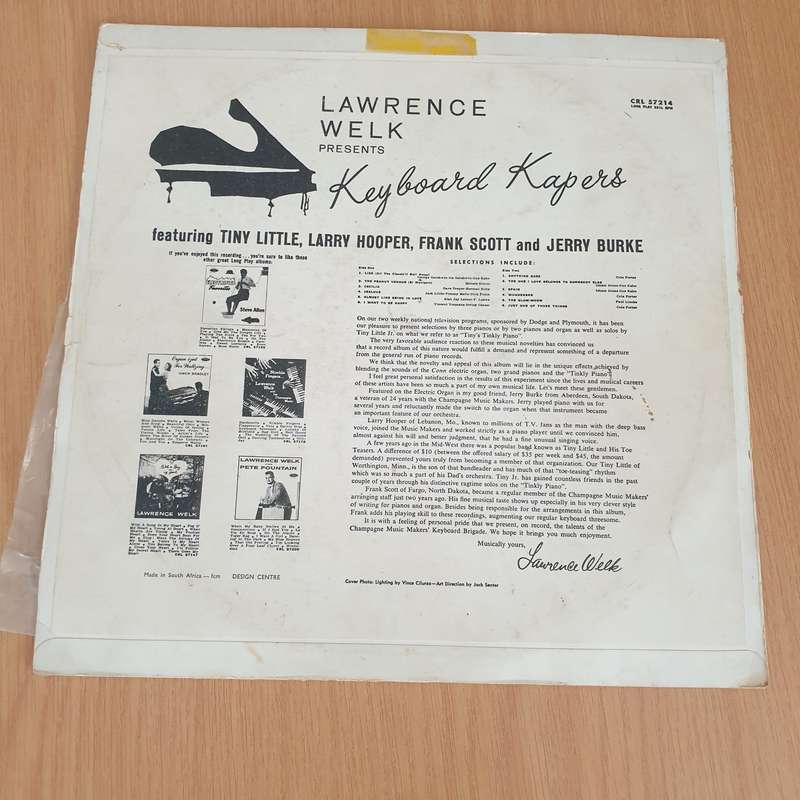 Lawrence Welk Presents Keyboard Kapers  Vinyl LP Record - Very-Good- Quality (VG-) (minus)