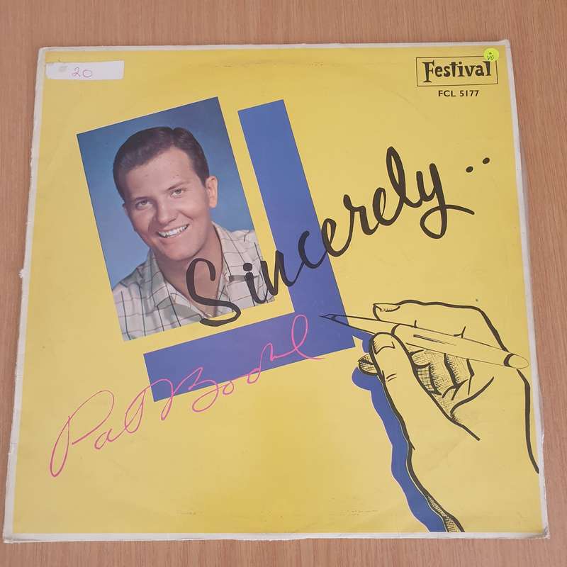 Pat Boone  Sincerely..  - Vinyl LP Record - Very-Good Quality (VG)  (verry)