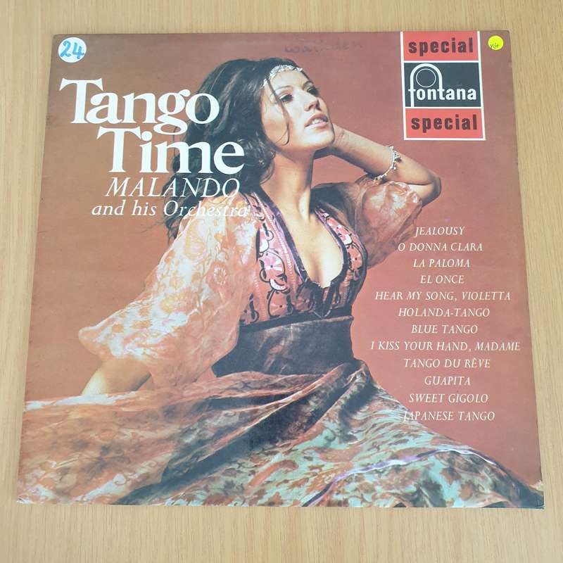 Malando And His Orchestra  Tango Time  Vinyl LP Record - Very-Good+ Quality (VG+) (verygood...