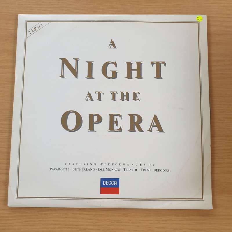 Pavarotti/Sutherland/Del Monaco - A Night at the Opera  Vinyl LP Record - Very-Good+ Quality (...