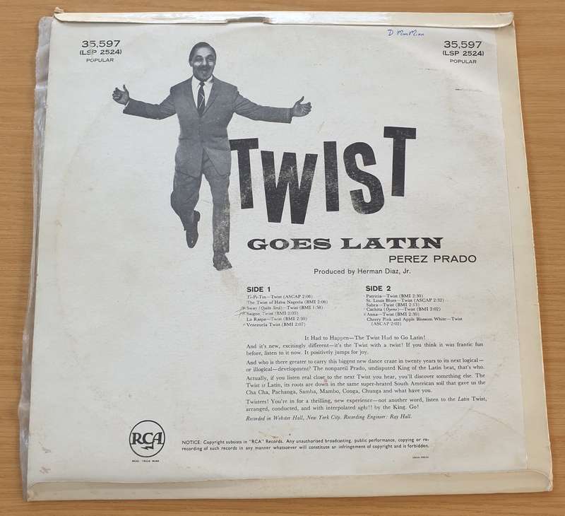 Perez Prado And His Orchestra  Now! Twist Goes Latin  Vinyl LP Record - Very-Good+ Quali...