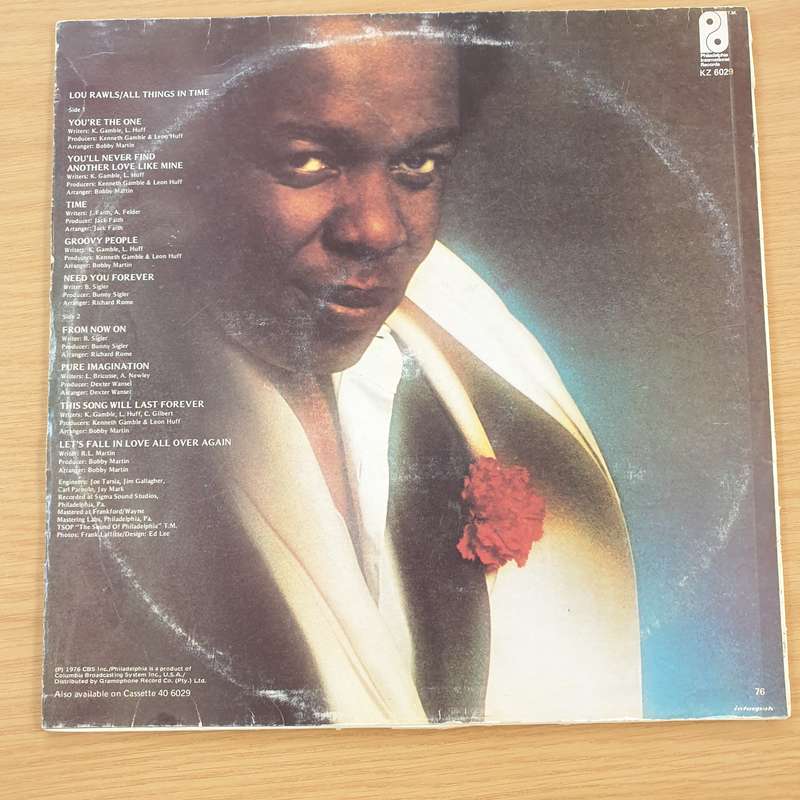 Lou Rawls  All Things In Time - Vinyl LP Record - Very-Good Quality (VG)  (verry)