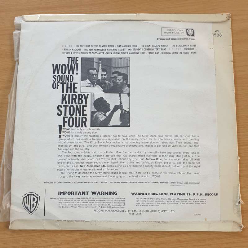 The Kirby Stone Four  Wow! - Vinyl LP Record - Very-Good+ Quality (VG+) (verygoodplus)