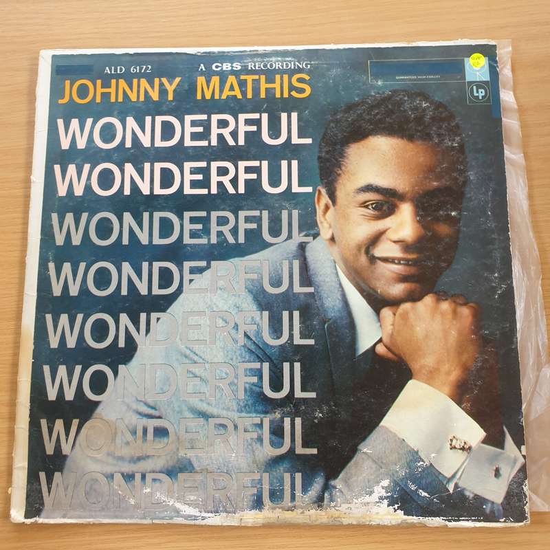 Johnny Mathis  Wonderful! Wonderful! - Vinyl LP Record - Very-Good Quality (VG)  (verry)