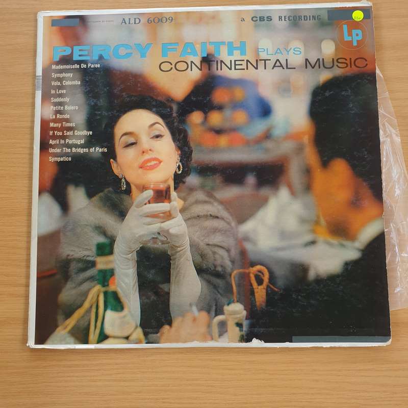 Percy Faith  Percy Faith Plays Continental Music - Vinyl LP Record - Very-Good+ Quality (VG+) ...