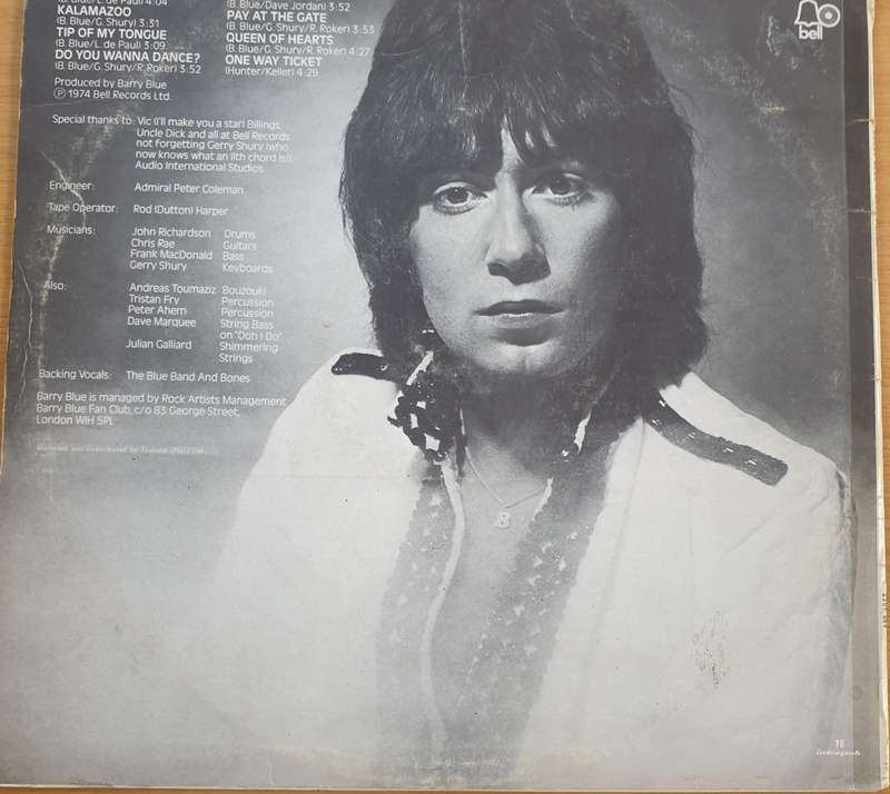 Barry Blue  Barry Blue - Vinyl LP Record - Very-Good+ Quality (VG+) (verygoodplus)