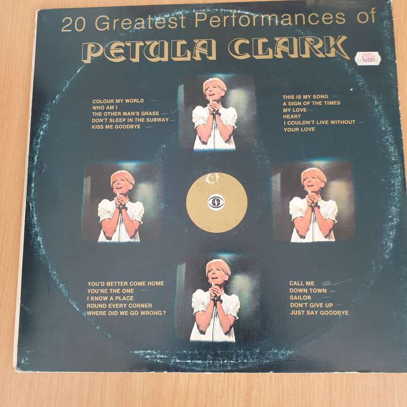 Petula Clark  20 Greatest Performances - Vinyl LP Record (VG+)