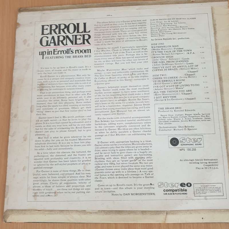 Erroll Garner  Up In Erroll's Room - Vinyl LP Record (VG)
