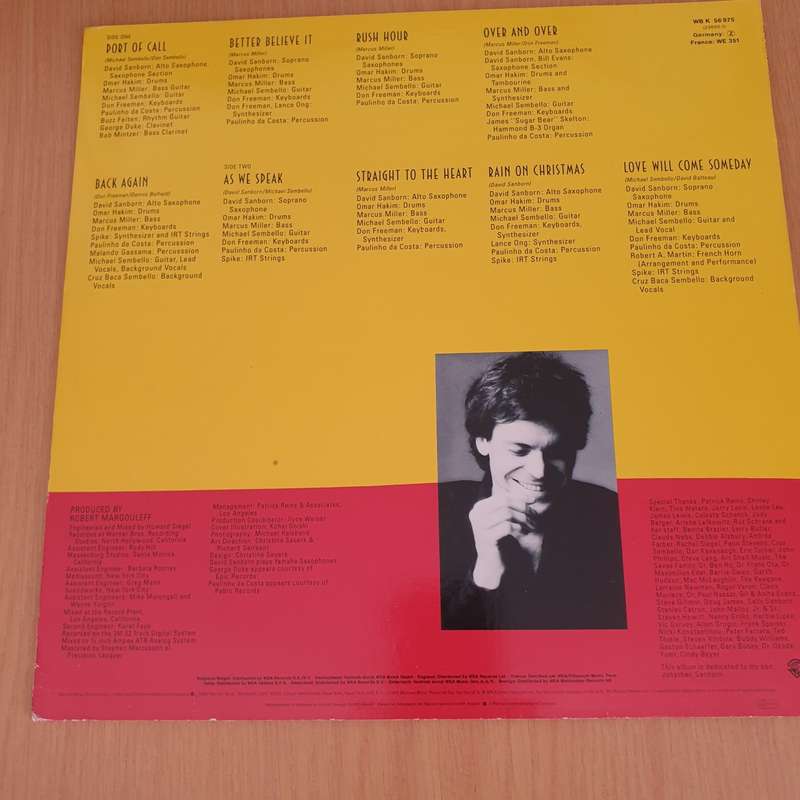 David Sanborn  As We Speak - Vinyl LP Record (VG+)