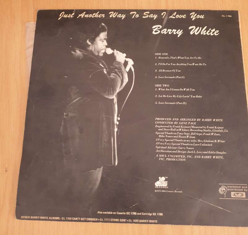 Barry White  Just Another Way To Say I Love You   Vinyl LP Record  (VG-)