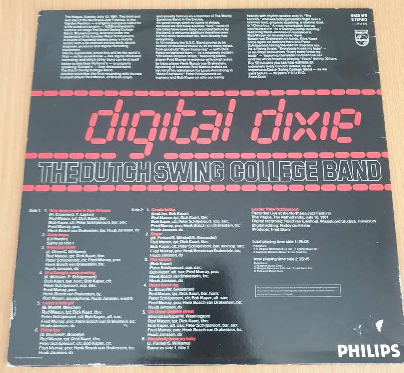 The Dutch Swing College Band  Digital Dixie - Vinyl LP Record (VG+)