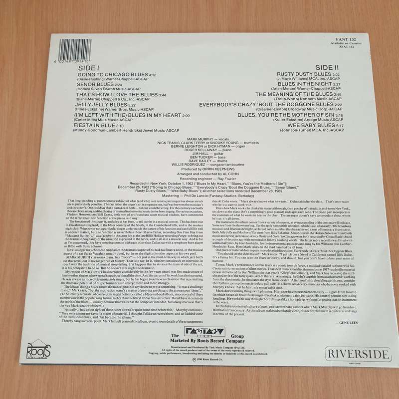 Mark Murphy  That's How I Love The Blues - Vinyl LP Record (VG+)