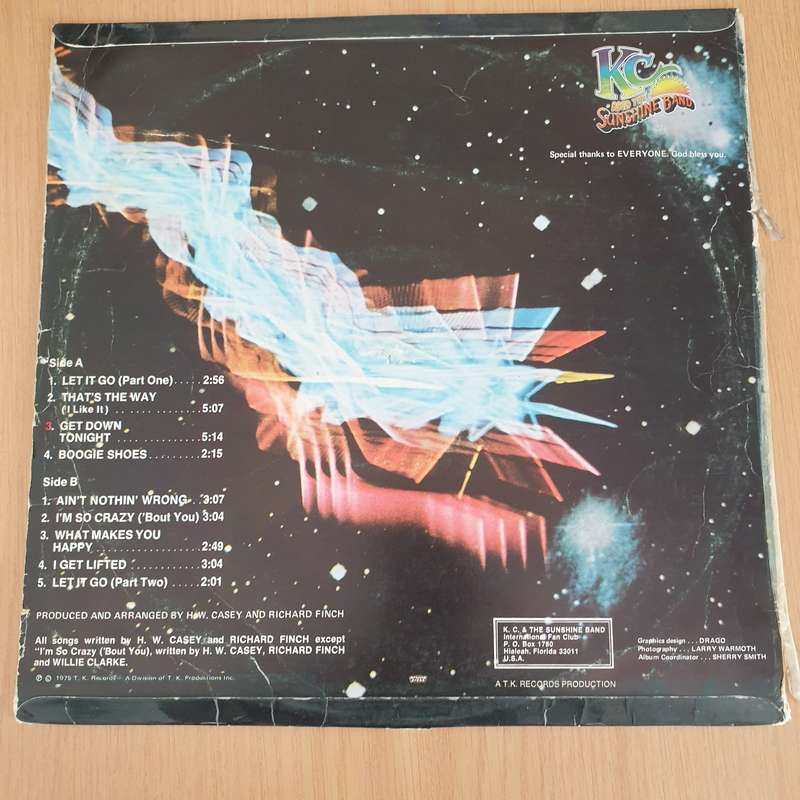 KC And The Sunshine Band  KC And The Sunshine Band    Vinyl LP Record  (VG-)