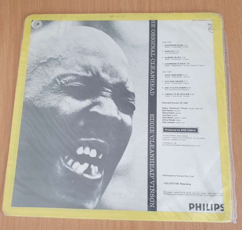 Eddie "Cleanhead" Vinson  The Original Cleanhead    Vinyl LP Record  (VG-)