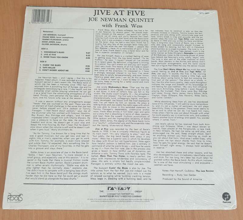 The Joe Newman Quintet Featuring Frank Wess  Jive At Five - Vinyl LP Record (VG)