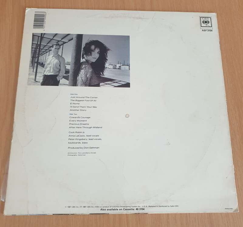 Cock Robin  After Here Through Midland    Vinyl LP Record  (VG-)