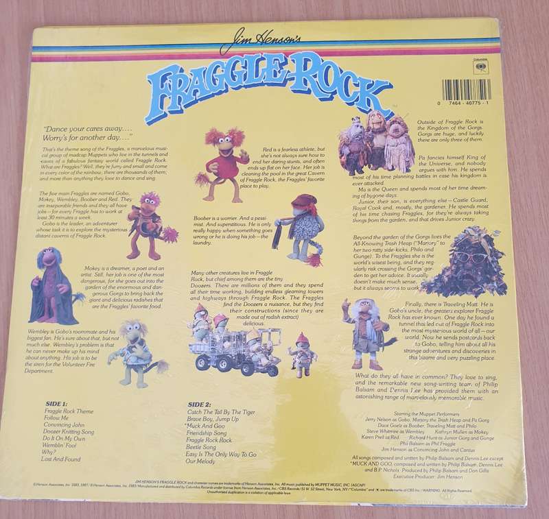 The Fraggles  Jim Henson's Muppets Present Fraggle Rock - Vinyl LP Record - Sealed