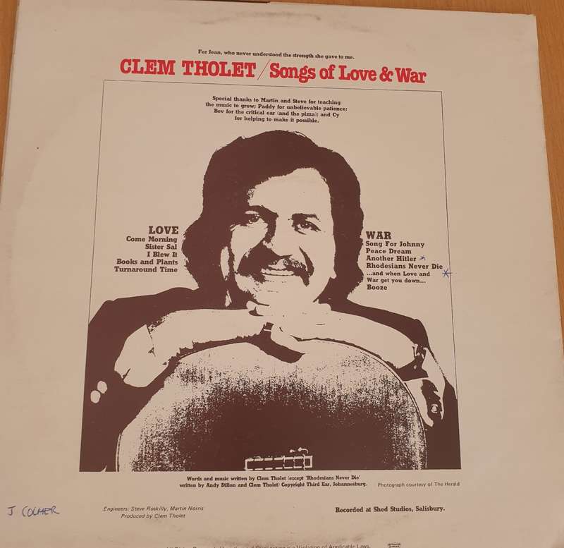 Clem Tholet  Songs Of Love And War - Vinyl LP Record (VG+)