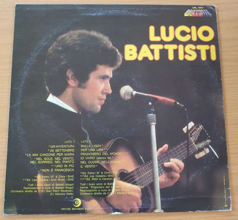 Lucio Battisti  Lucio Battisti - Vinyl LP Record (VG+)