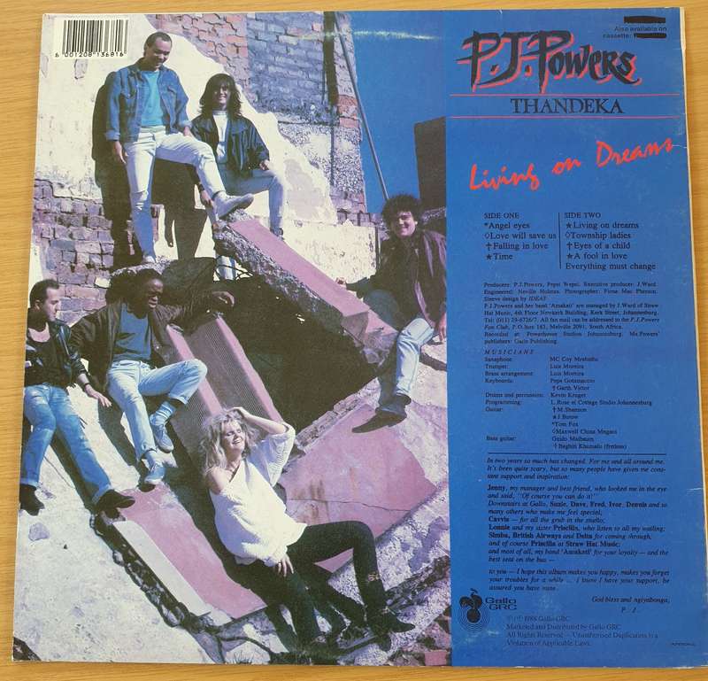 P.J. Powers  Living on Dreams - Vinyl LP Record - Very-Good+ Quality (VG+) (verygoodplus)