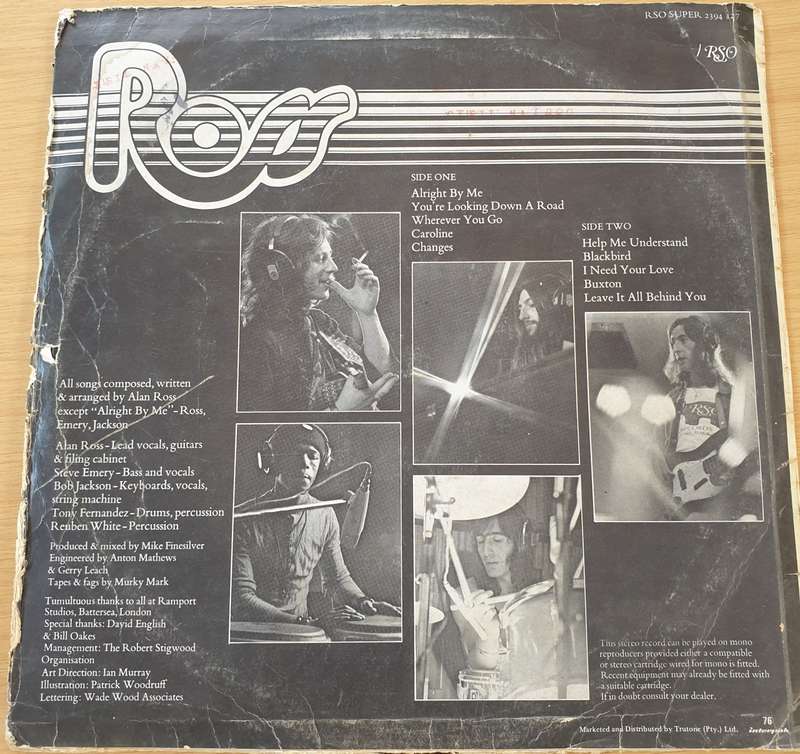 Ross  Ross  Vinyl LP Record  (VG-)