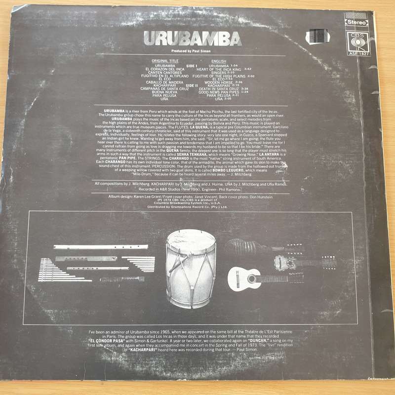 Urubamba  Urubamba - Vinyl LP Record (VG+)