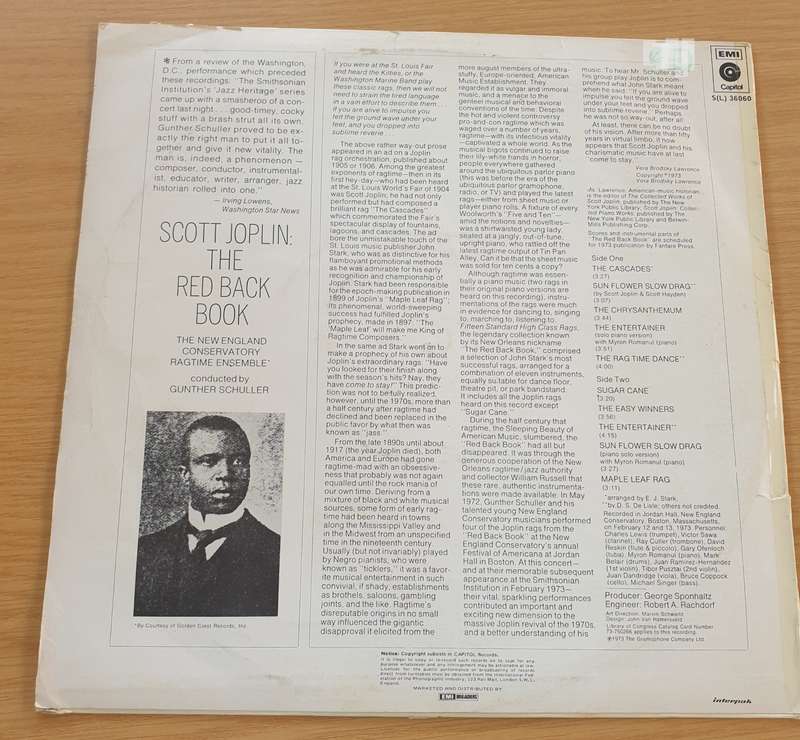 Scott Joplin  The Red Back Book - Vinyl LP Record (VG)