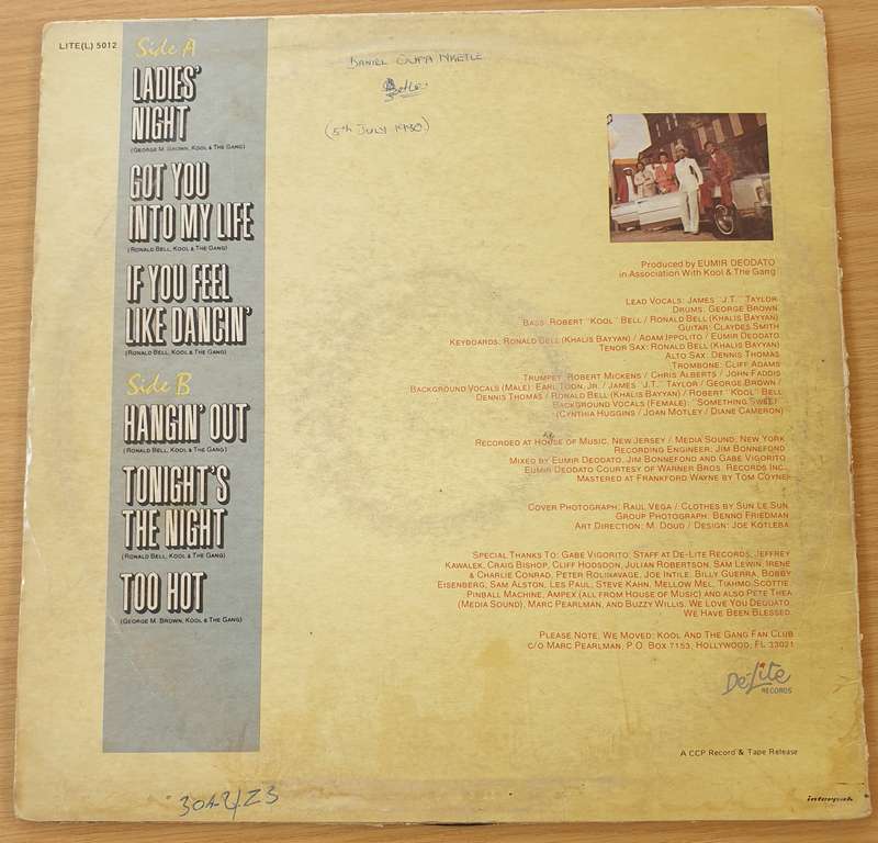 Kool & The Gang  Ladies' Night  Vinyl LP Record  (VG-)