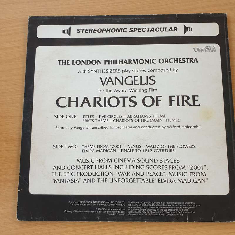 Vangelis - Chariots Of Fire (And Other Award Winning Scores ) - London Philharmonic Orchestra ...