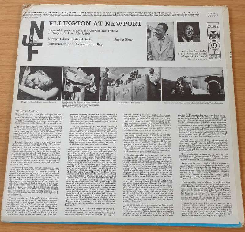 Duke Ellington And His Orchestra  Ellington At Newport  Vinyl LP Record  (VG+)