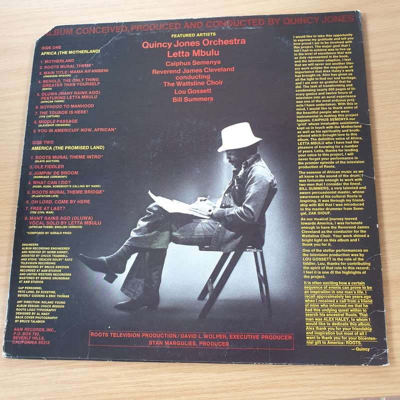 Quincy Jones  Roots (The Saga) (Letta Mbulu)  - Vinyl LP Record (VG)