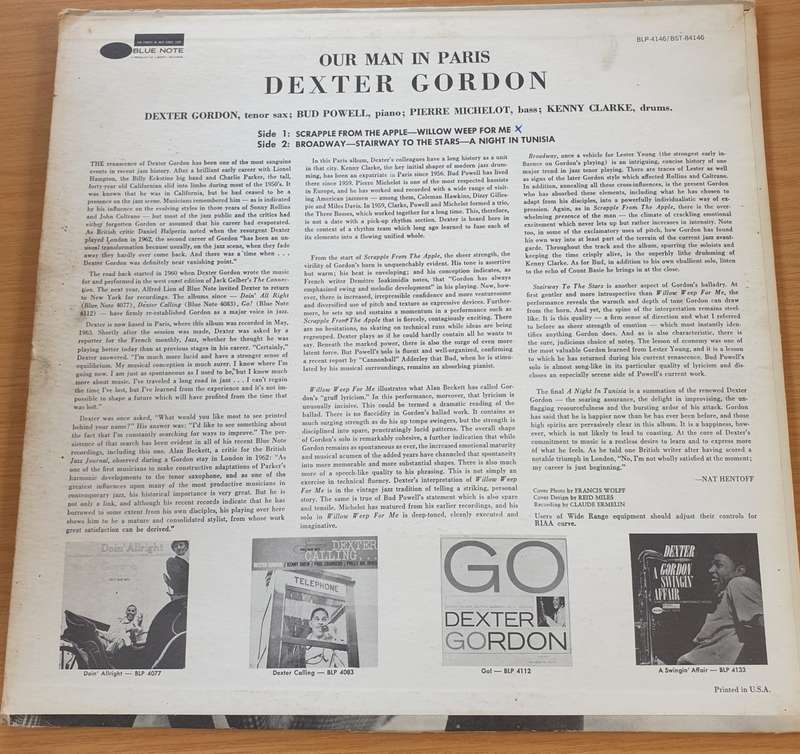 Dexter Gordon  Our Man In Paris - Vinyl LP Record (VG)