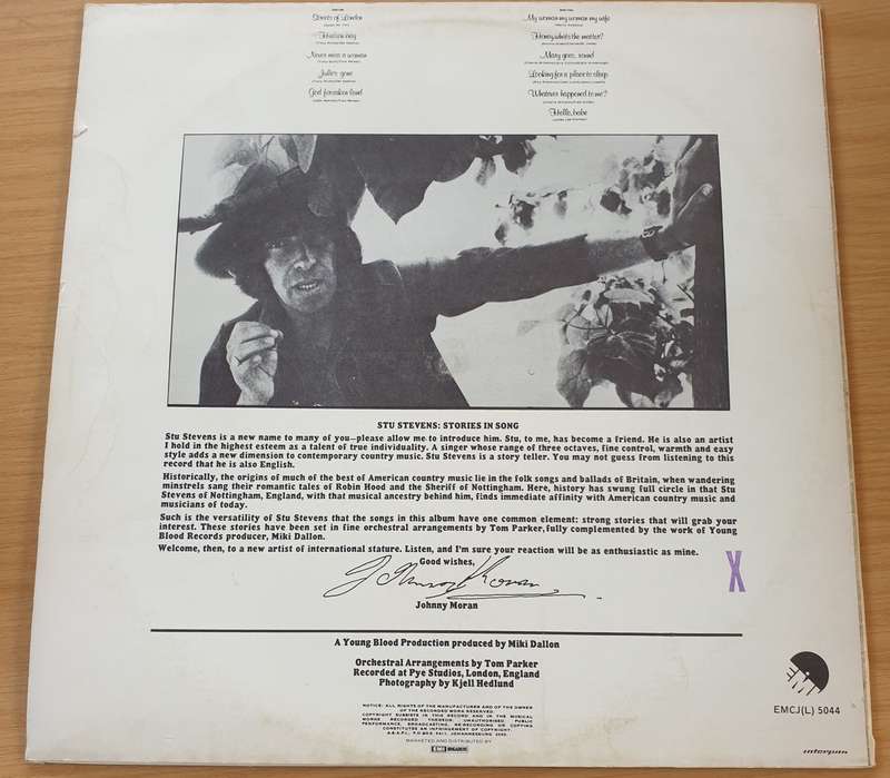 Stu Stevens  Stories In Song  Vinyl LP Record  (VG+)