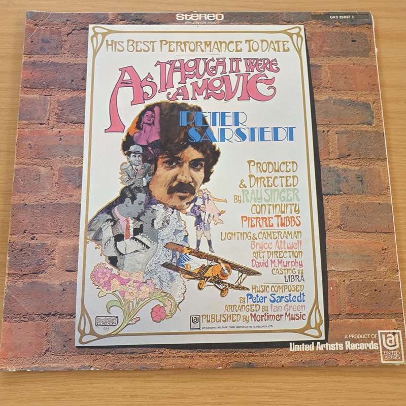 Peter Sarstedt  As Though It Were A Movie  Vinyl LP Record  (VG-)