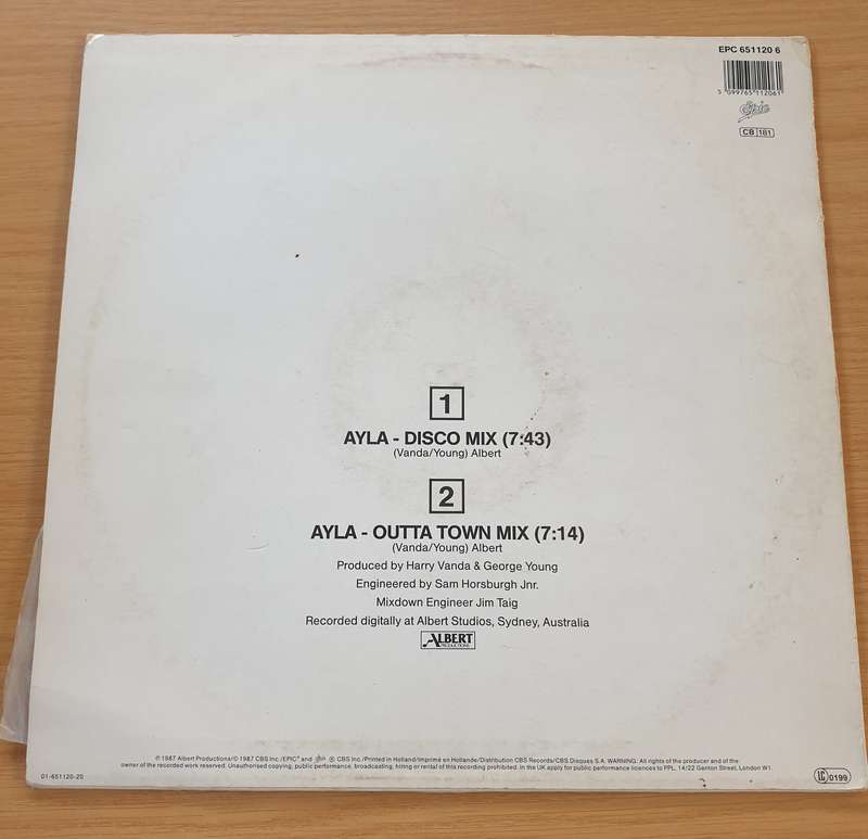 Flash And The Pan  Ayla (The Mixes) -  Vinyl Record  (VG+)
