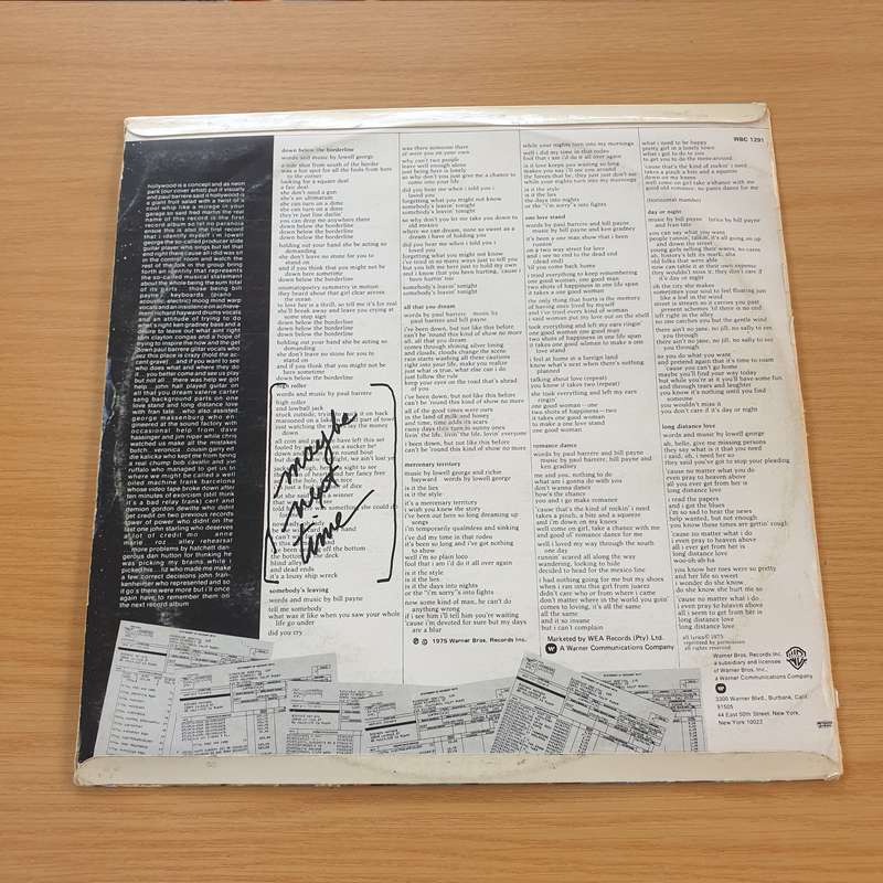 Little Feat  The Last Record Album -  Vinyl Record  (VG+)