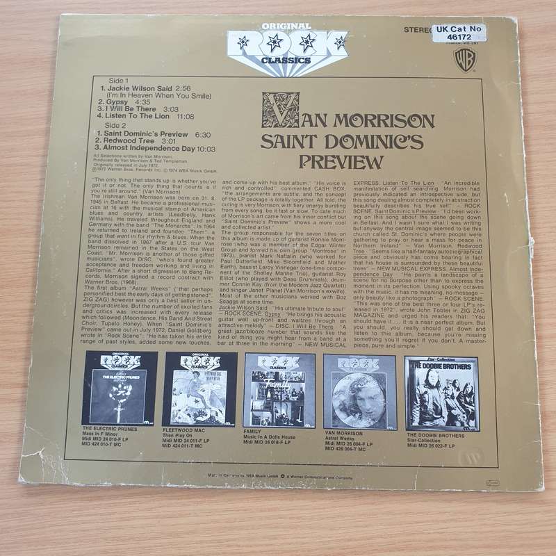 Van Morrison  Saint Dominic's Preview - Vinyl LP Record (VG)