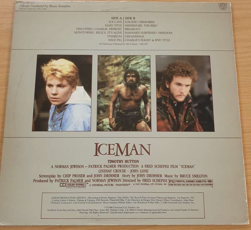 Iceman (Original Motion Picture Soundtrack)  Bruce Smeaton  Vinyl Record  (VG+)