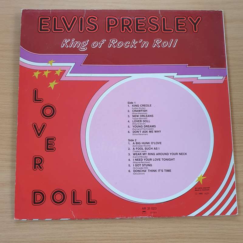Elvis Presley  Lover Doll  Vinyl LP Record  (VG+)