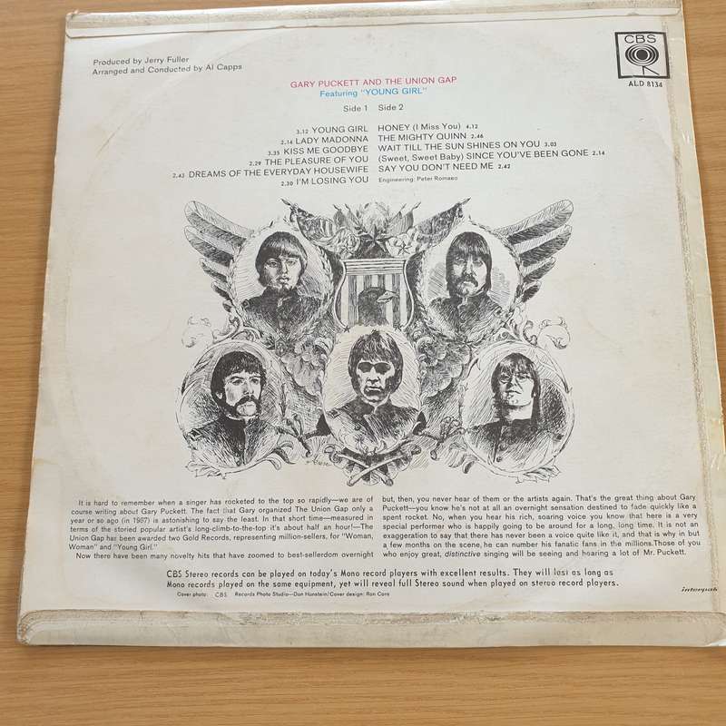 The Union Gap Featuring Gary Puckett  Young Girl  Vinyl LP Record  (VG-)