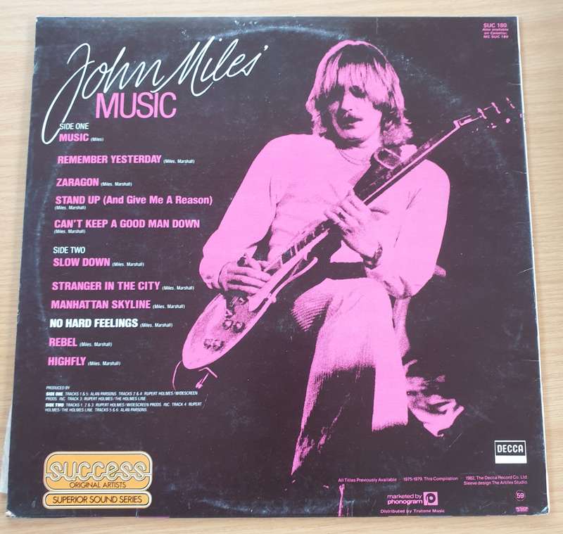 John Miles  Music - Vinyl LP Record  (VG+)