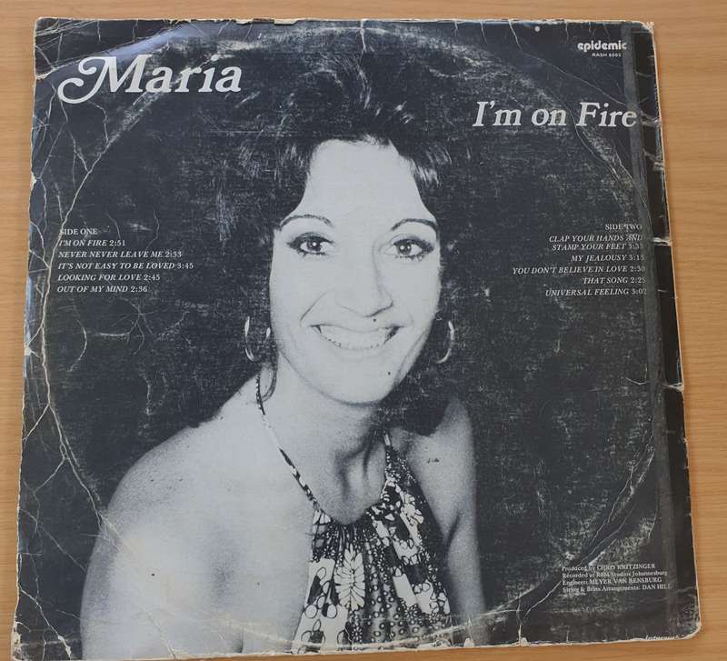 Maria  I'm On Fire  Vinyl LP Record  (VG-)