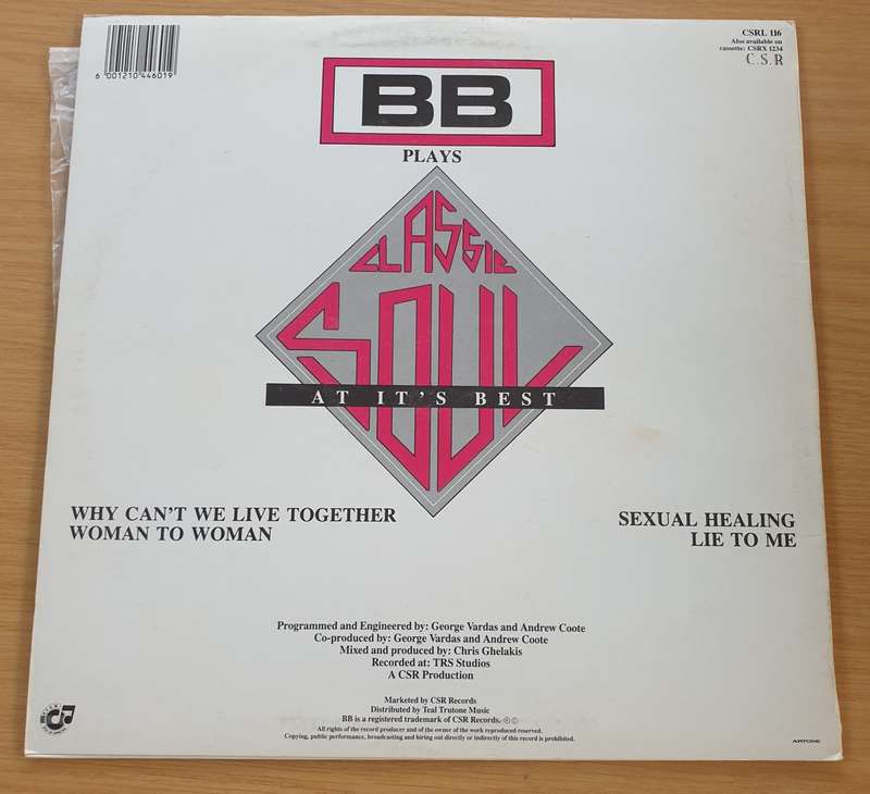 BB  B B Plays Classic Soul - Vinyl LP Record  (VG+)