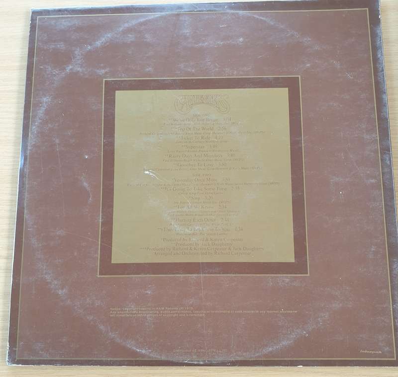 Carpenters - The Singles  - 1969 - 1973  Vinyl LP Record  (VG+)
