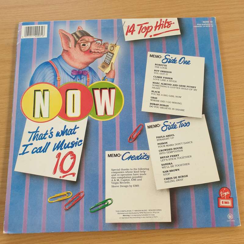 Now That's What I Call Music - Vol 10 - Original Artists (Paula Abdul/Climie Fisher...)   Viny...