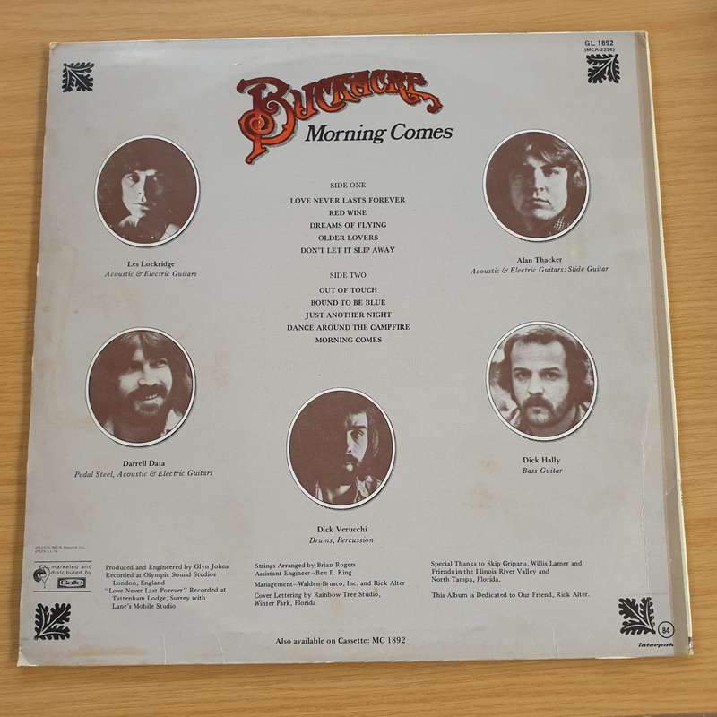 Buckacre  Morning Comes -  Vinyl LP Record  (VG+)