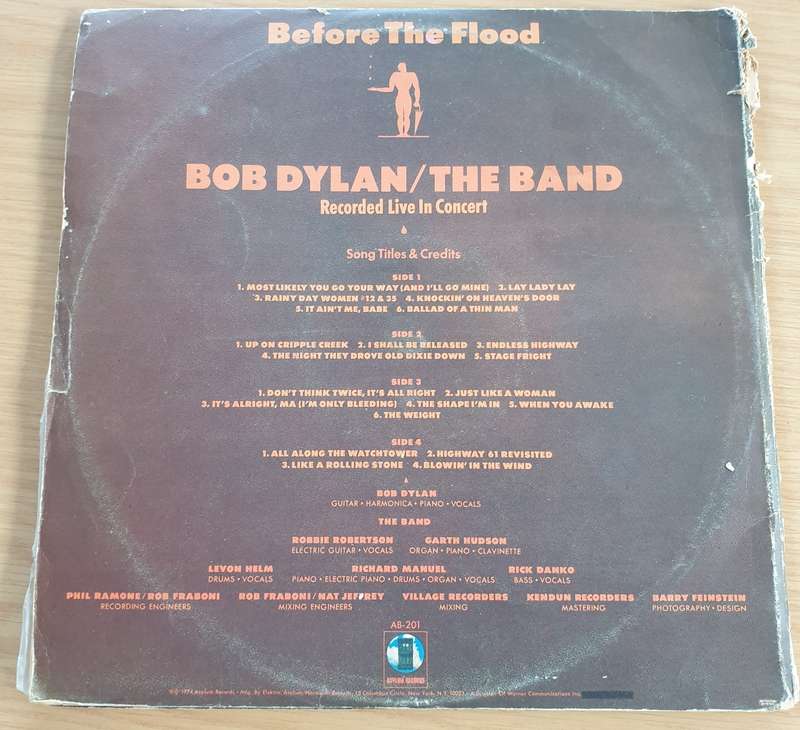 Bob Dylan / The Band  Before The Flood - Double Vinyl LP Record  (VG+)