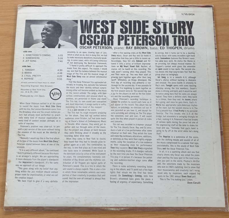 Oscar Peterson Trio  West Side Story - Vinyl LP Record  (VG+)